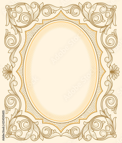 Vintage ornate decorative card