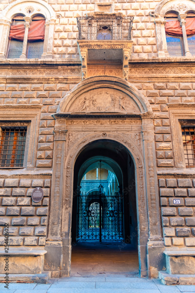 Fototapeta premium Close-up on the detail of architecture in Bologna, Italy