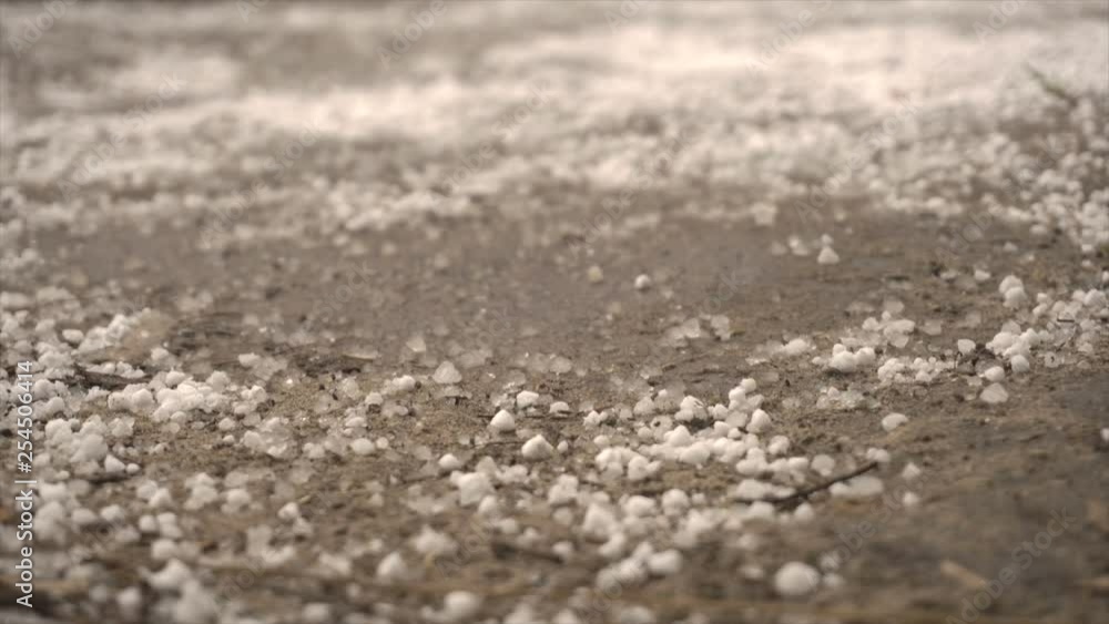 hail falls on the ground hail falls on the ground