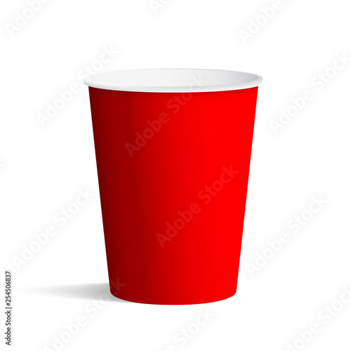 red paper cup mockup 