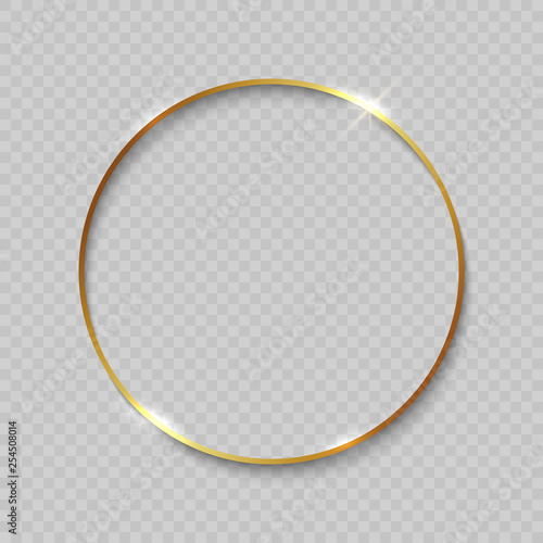 Gold frame with shiny borders