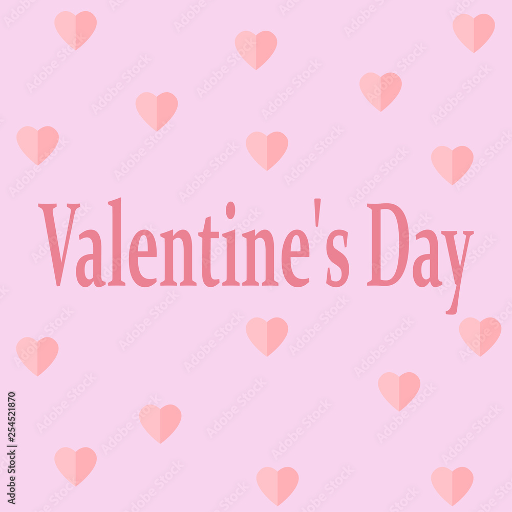 Happy Valentines Day Lettering Text Background. Vector illustration. EPS 10.