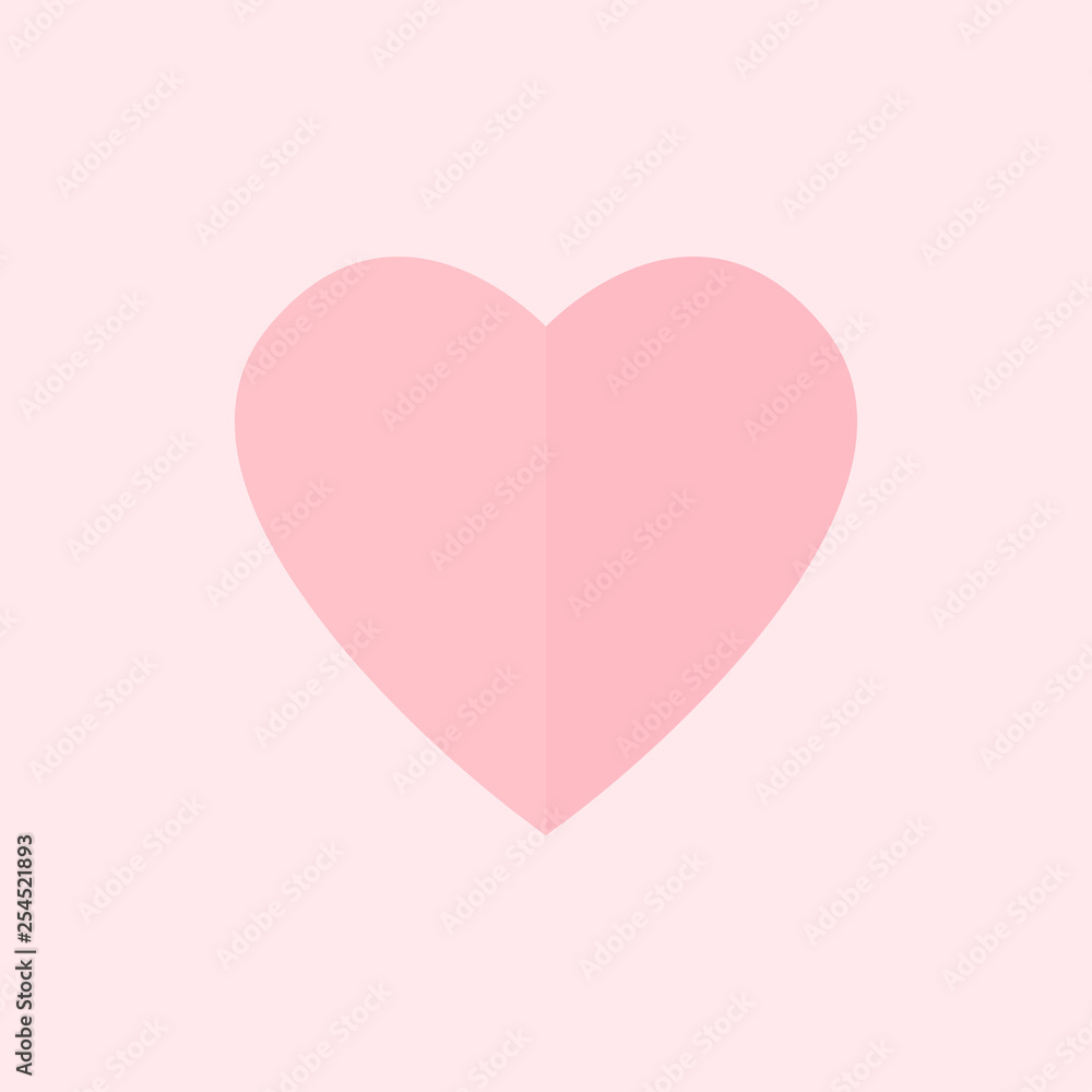 Heart, symbol of Love and Valentine's Day. White Background. Vector illustration. EPS 10.