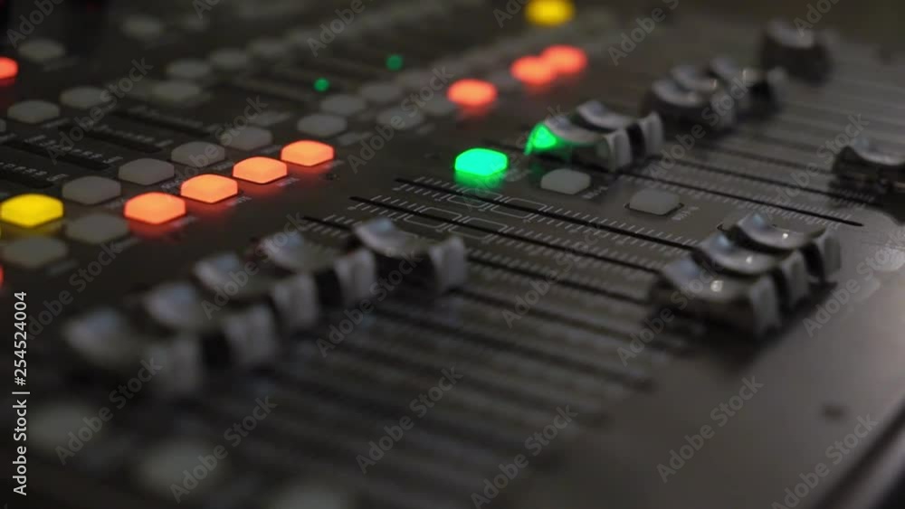 Professional sound music mixer control panel Professional sound music mixer control panel