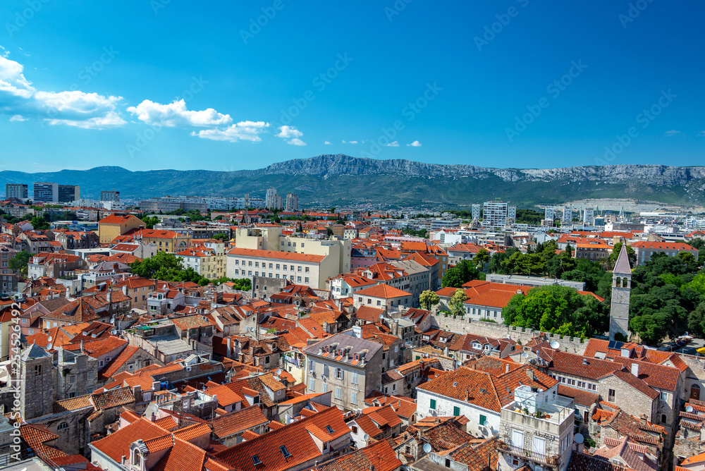 Cityscape view of Historic Split, Croatia
