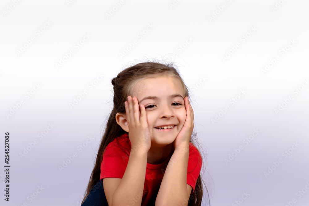 Beautiful little girl on studio. Beautiful little girl on studio.