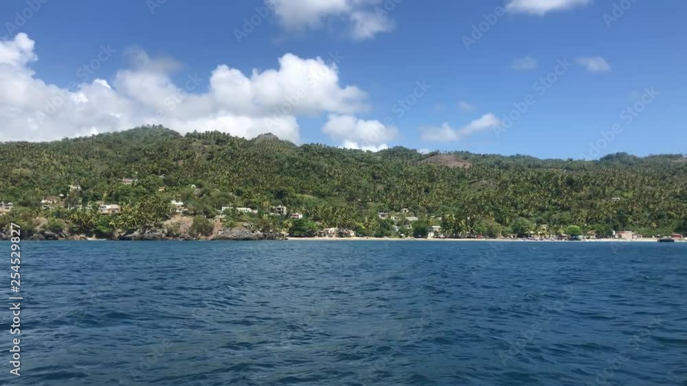 View from the boat on the Samana Peninsula in the Dominican Republic View from the boat on the Samana Peninsula in the Dominican Republic