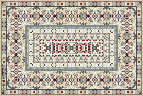 Persian colored carpet.
