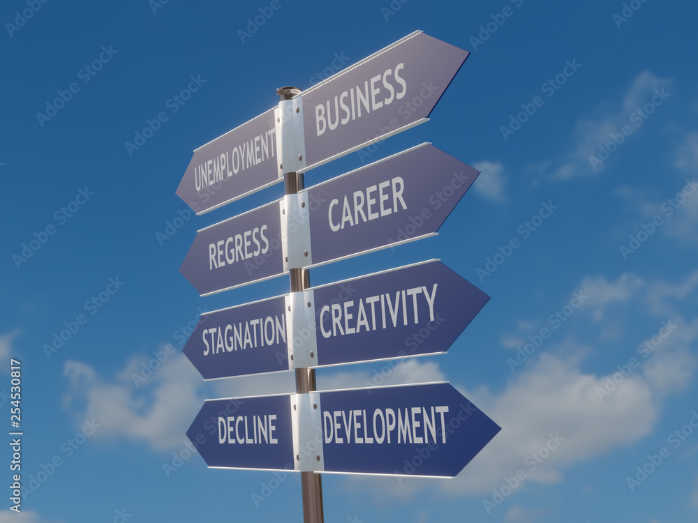 Obraz premium Four successful business guidelines