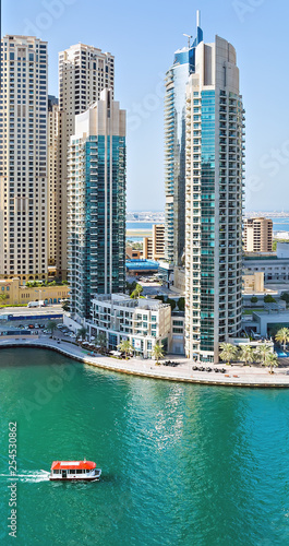 Marina bay view skyscrapers, Dubai, United Arab Emirates