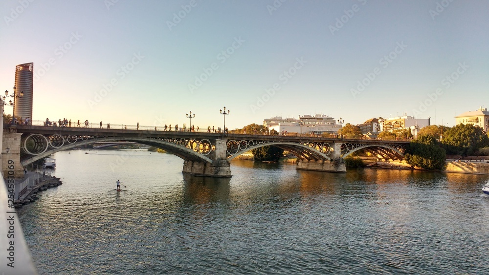 Guadalquivir river, Seville, Spain Guadalquivir river, Seville, Spain