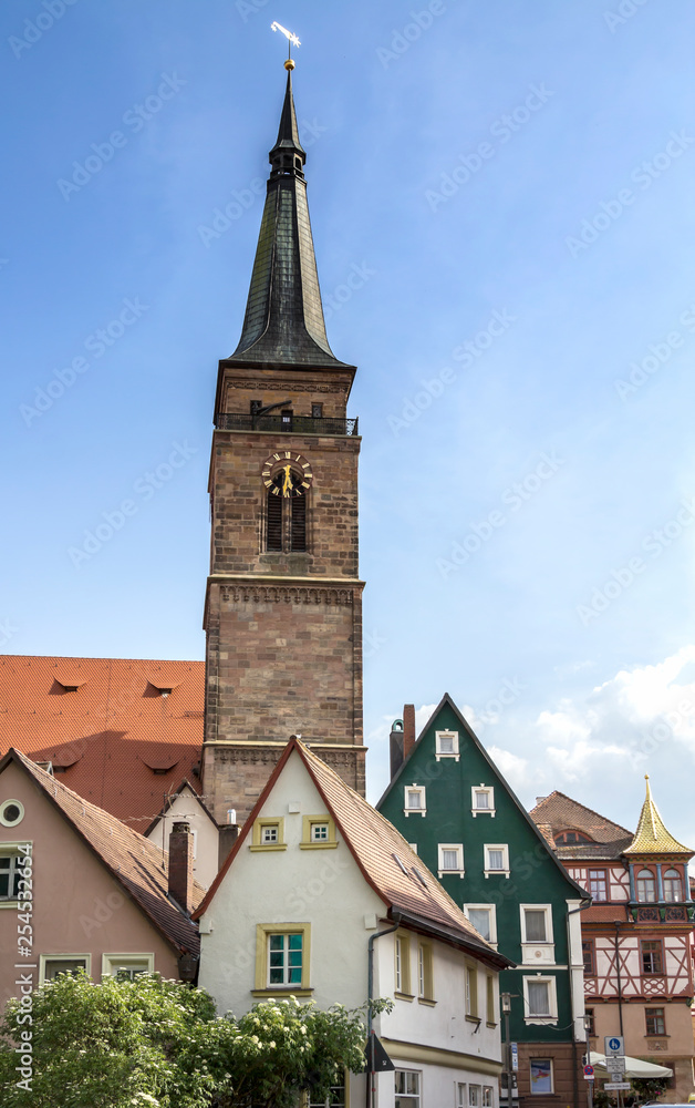  the medieval old town (Alt Stadt) view , German city of Schwabach