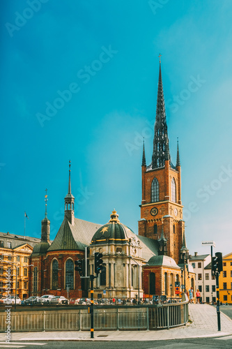 Photography Building Of Riddarholm Kyrka Riddarholm Church In Stockholm, Sweden