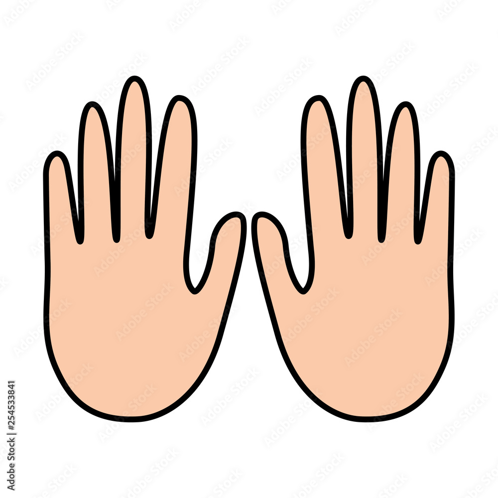 Obraz premium hands showing five fingers