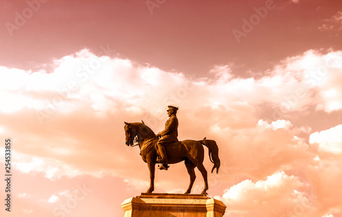  Statue of Ataturk, the founder of modern Turkey, capital city, Ankara , Ulus square
