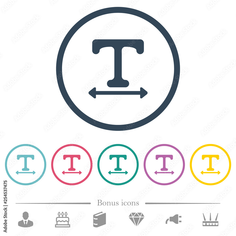 Adjust font width flat color icons in round outlines Adjust font width flat color icons in round outlines