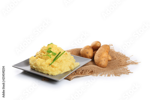 mashed potatoes isolated photo