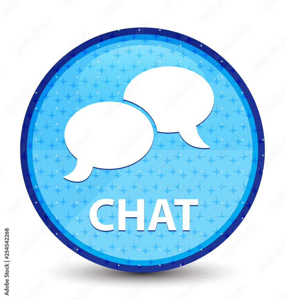 Chat galaxy cyan blue round button Chat galaxy cyan blue round button