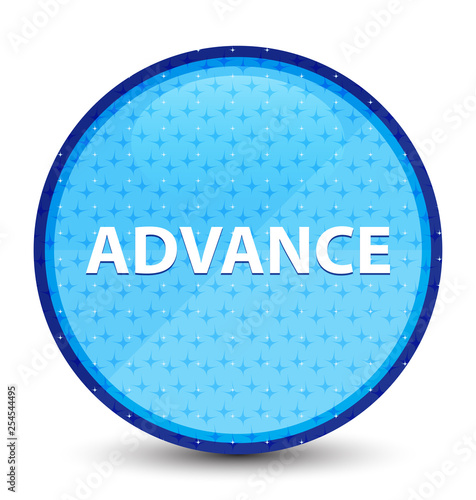 Advance galaxy cyan blue round button