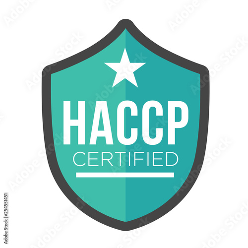 HACCP - Hazard Analysis Critical Control Points icon with award or checkmark