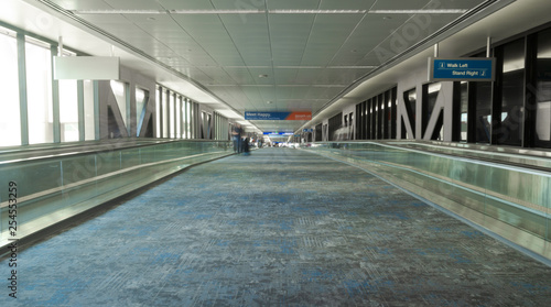 empty airport walkway