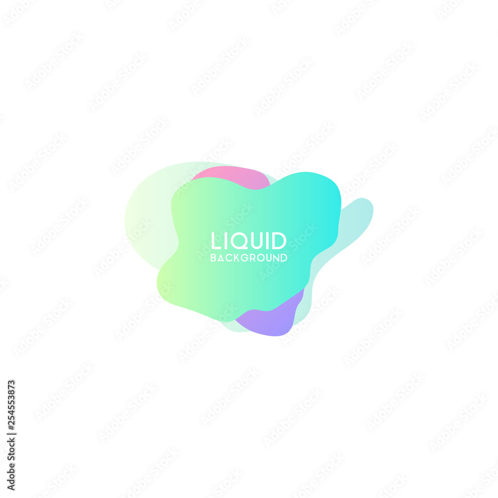 Obraz premium Abstract modern graphic design element. Colorful gradient with liquid shapes