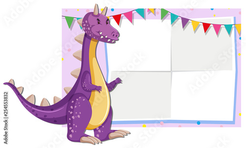 A dragon on cute note