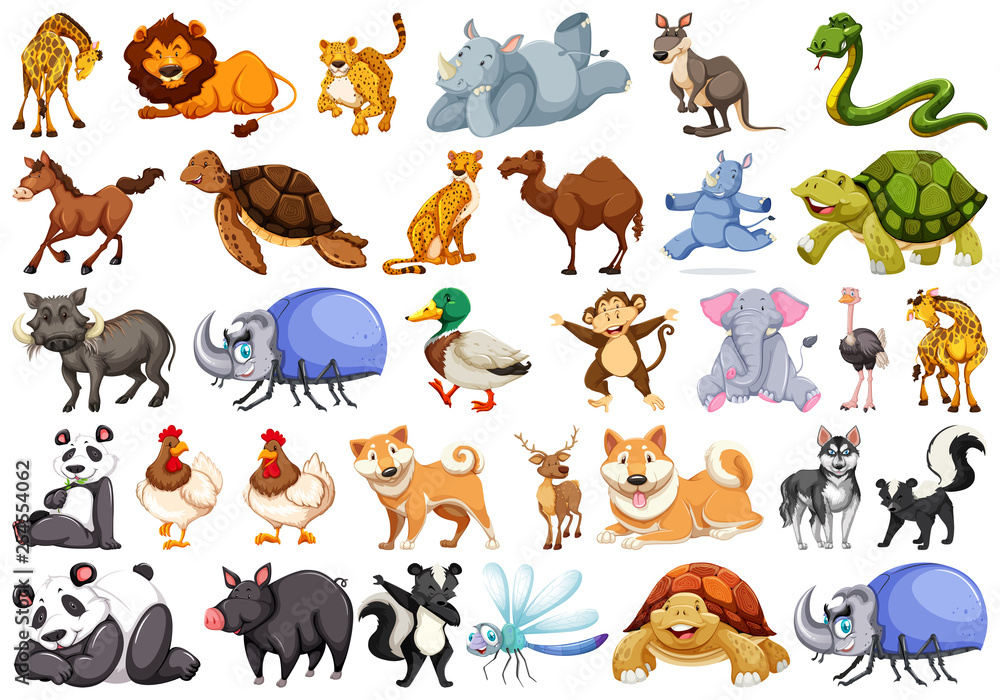 Obraz premium Set of animal character