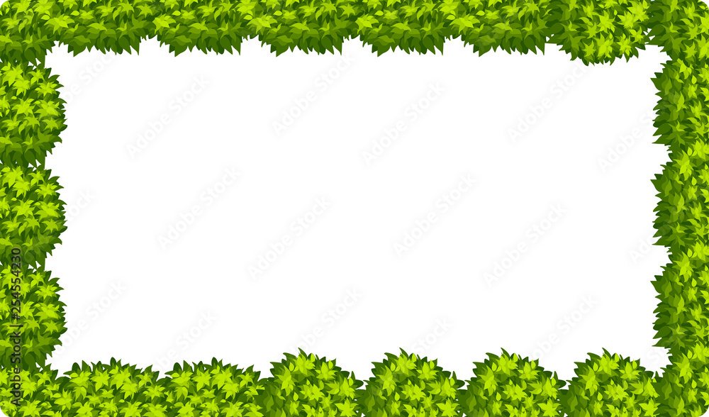 Natural leaf border scene Natural leaf border scene