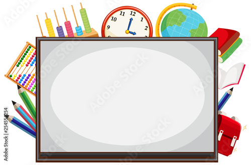 math whiteboard border background