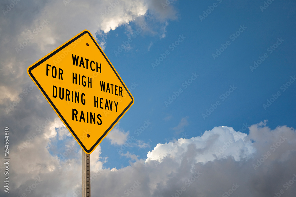 High Water Warning Sign