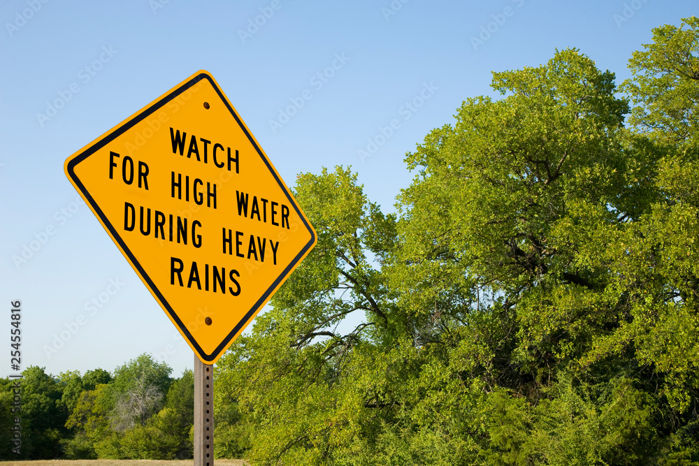 High Water Warning Sign