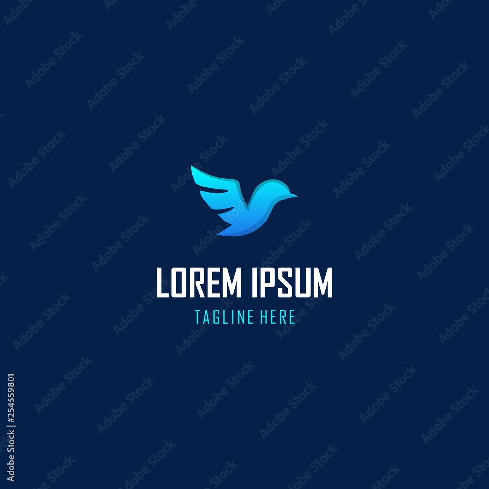 Bird Fly Media Tech Logo Design Bird Fly Media Tech Logo Design
