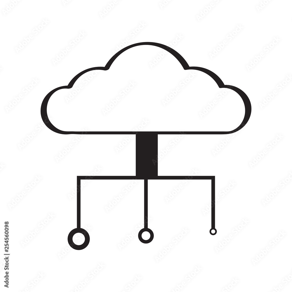Isolated cloud computing icon. Vector illustration design Isolated cloud computing icon. Vector illustration design