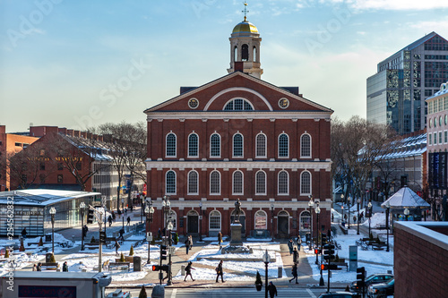 Wallpaper Mural Boston, USA- March 01, 2019: The Bostonian Society maintains a library and museum inside the Old State House Torontodigital.ca