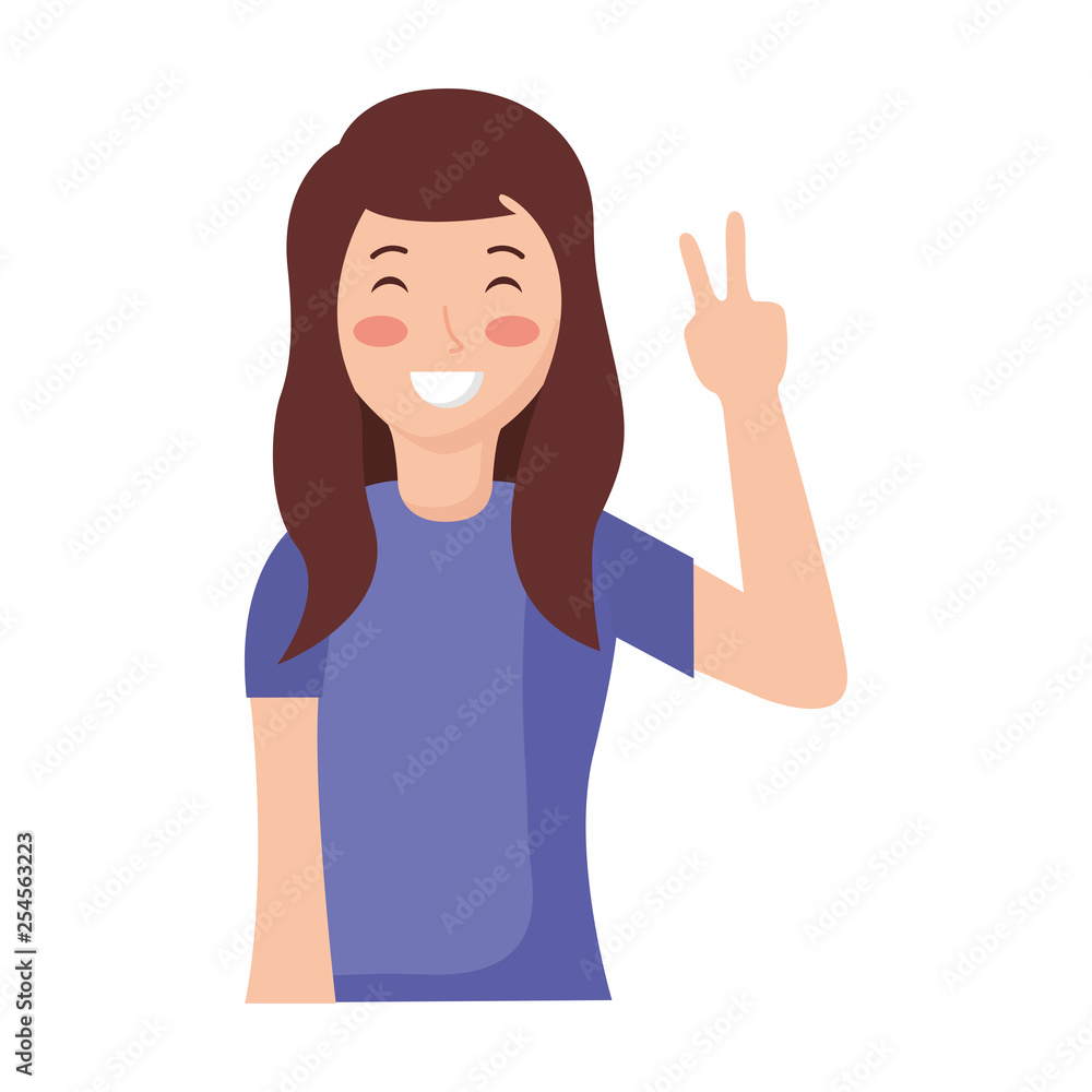 woman with gesture hands woman with gesture hands