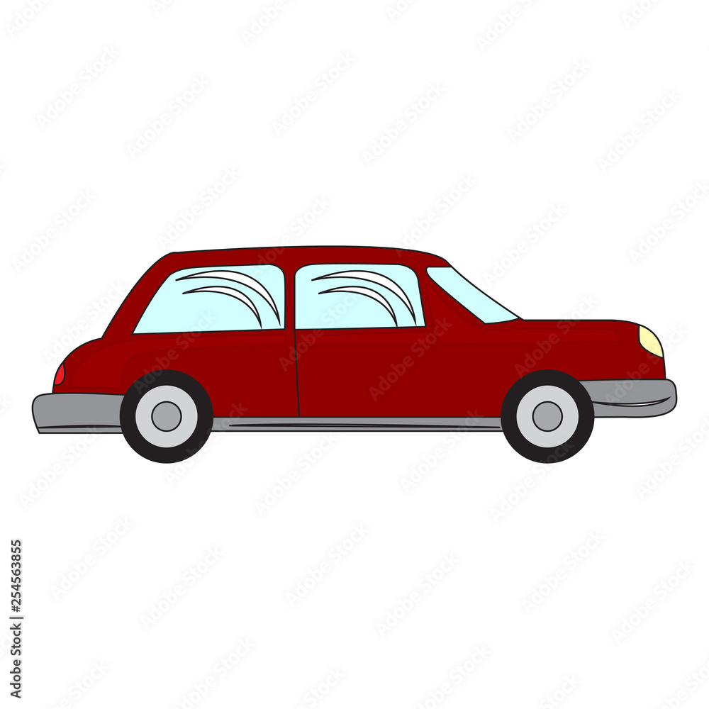 Isolated car cartoon image. Vector illustration design
