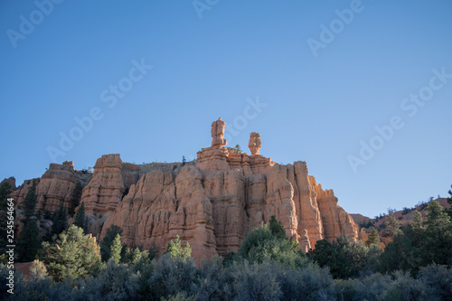 Stunning Red Canyon is an area of hoodoos and sandstone rock formations, This wilderness area s found on the road between Bryce Canyon National Park and Zion National Park in Utah, USA