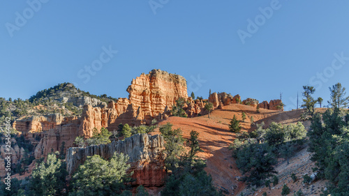 Stunning Red Canyon is an area of hoodoos and sandstone rock formations, This wilderness area s found on the road between Bryce Canyon National Park and Zion National Park in Utah, USA