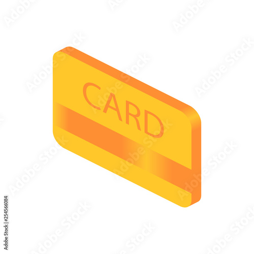 Credit plastic card isometric simple icon