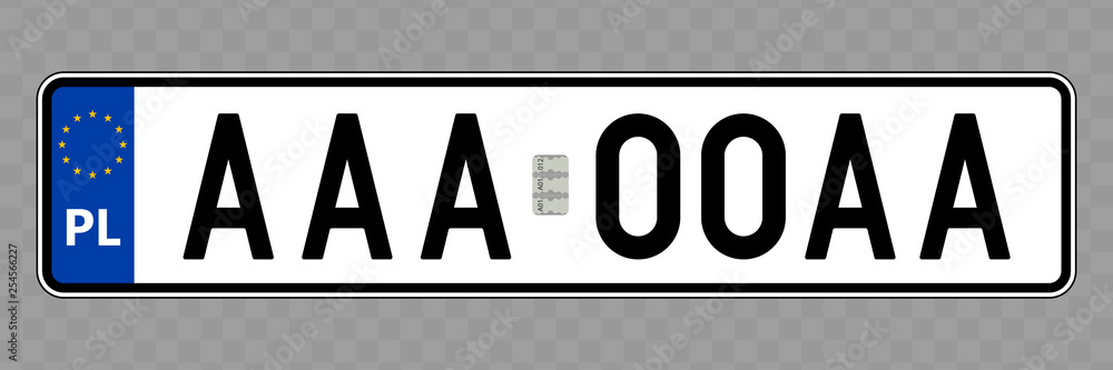 Fototapeta premium Vehicle number plate