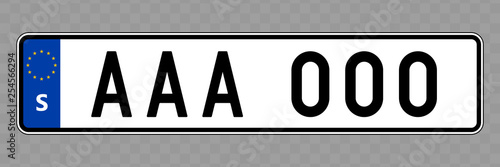 Vehicle number plate.