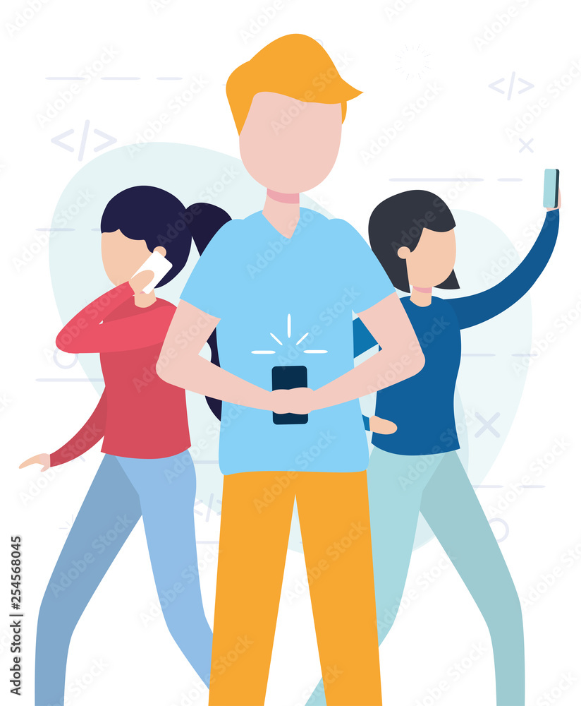 Obraz premium people online related