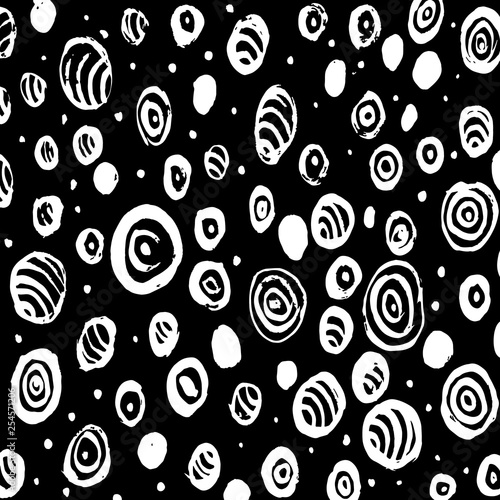 Brush grunge pattern. White and black vector.