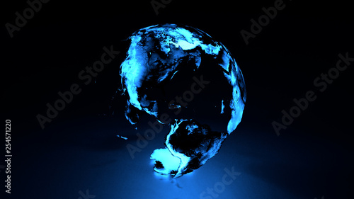 Holographic Earth Western Hemisphere