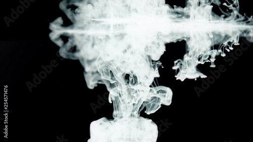 White Ink Dissolves in Black Water 4