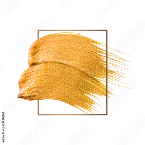 Gold brush stroke