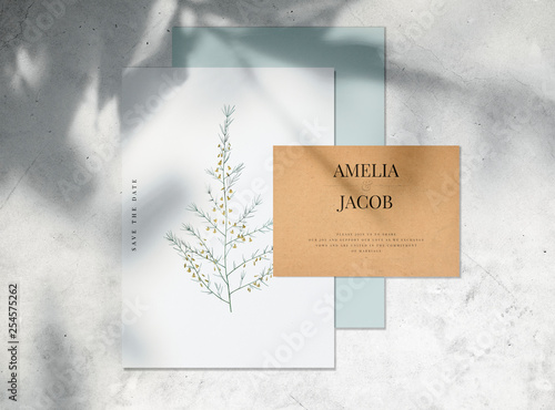 Invitation card mockup illustration