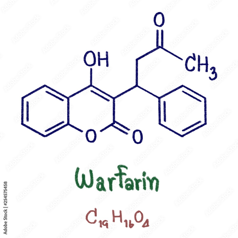 Warfarin is a medication that is used as an anticoagulant (blood thinner). It is commonly used to treat blood clots such as deep vein thrombosis. Illustration 
