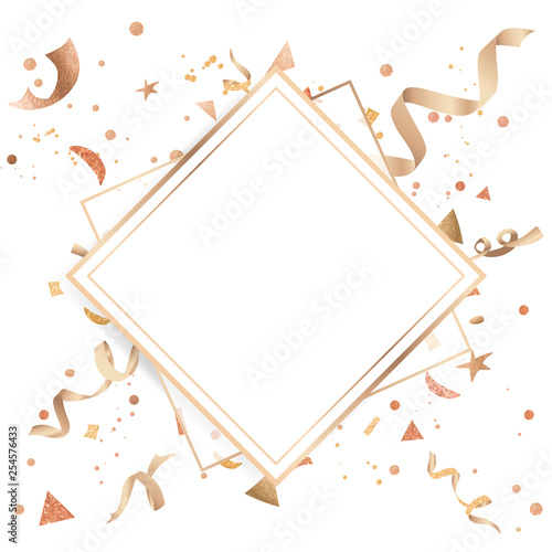 Gold confetti celebratory design